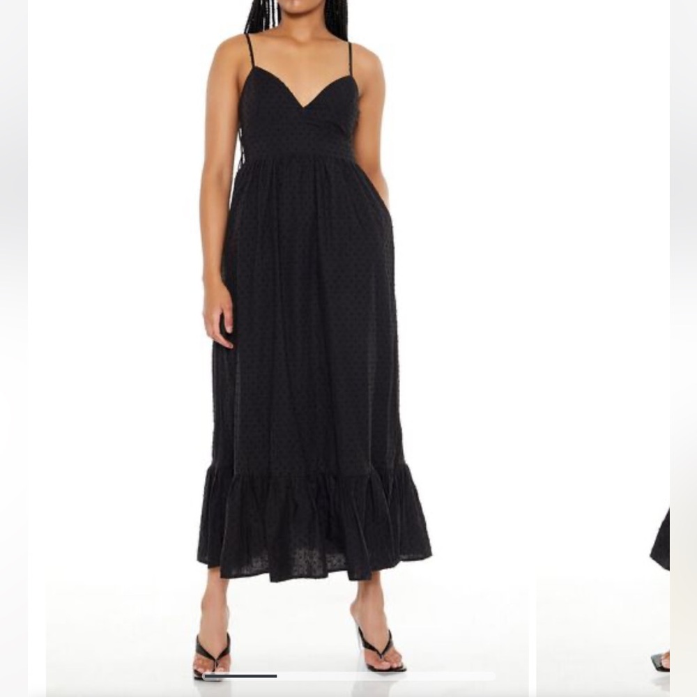 Sweetheart Flounce Cami Maxi Dress